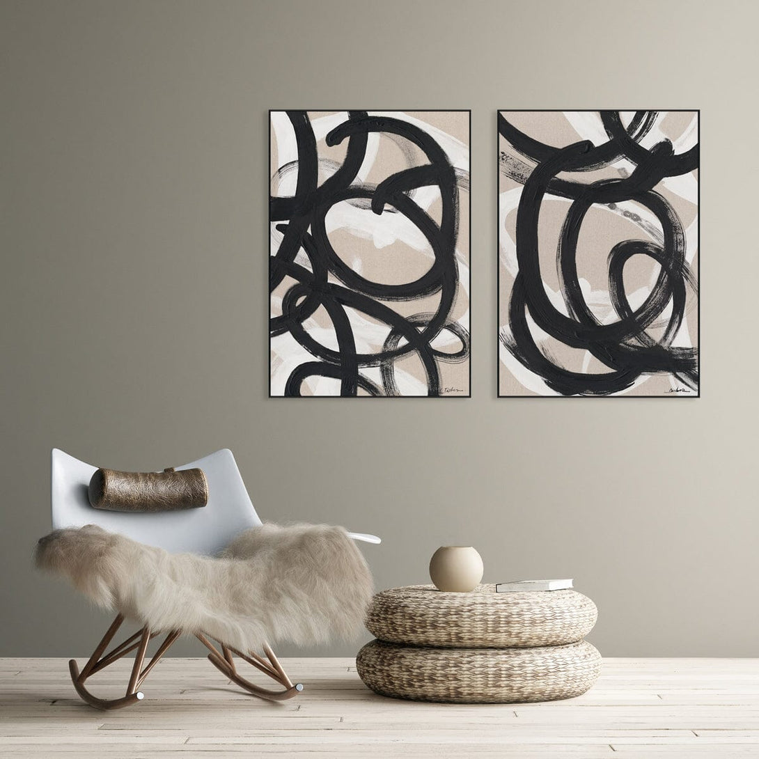 Ink Harmony-Black White Minimalist Painting#P5945 Painting artwepaint 