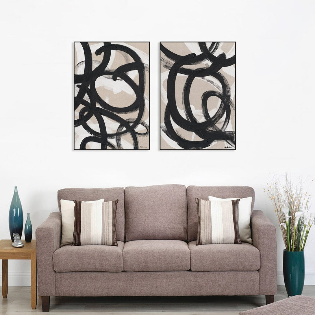 Ink Harmony-Black White Minimalist Painting#P5945 Painting artwepaint 