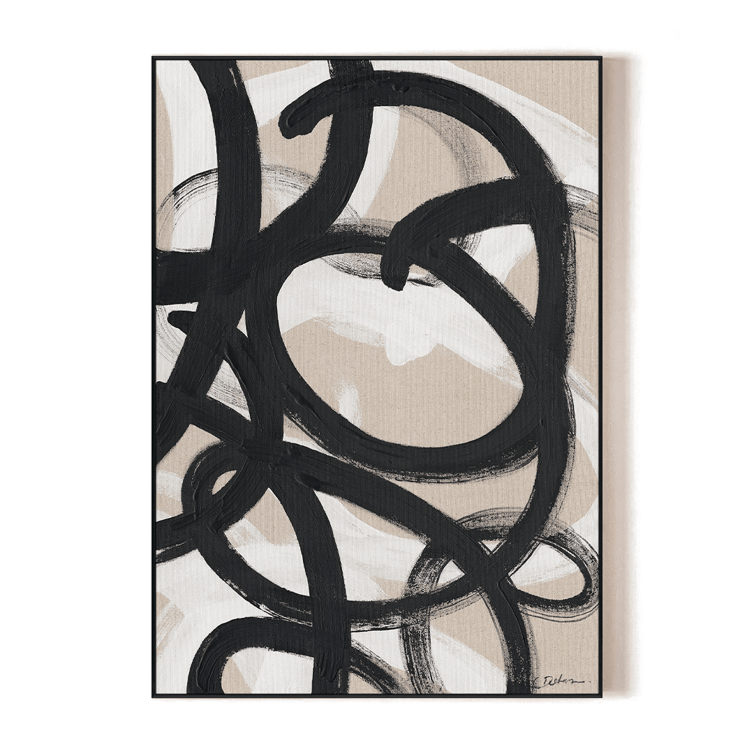 Ink Harmony-Black White Minimalist Painting#P5945 Painting artwepaint 