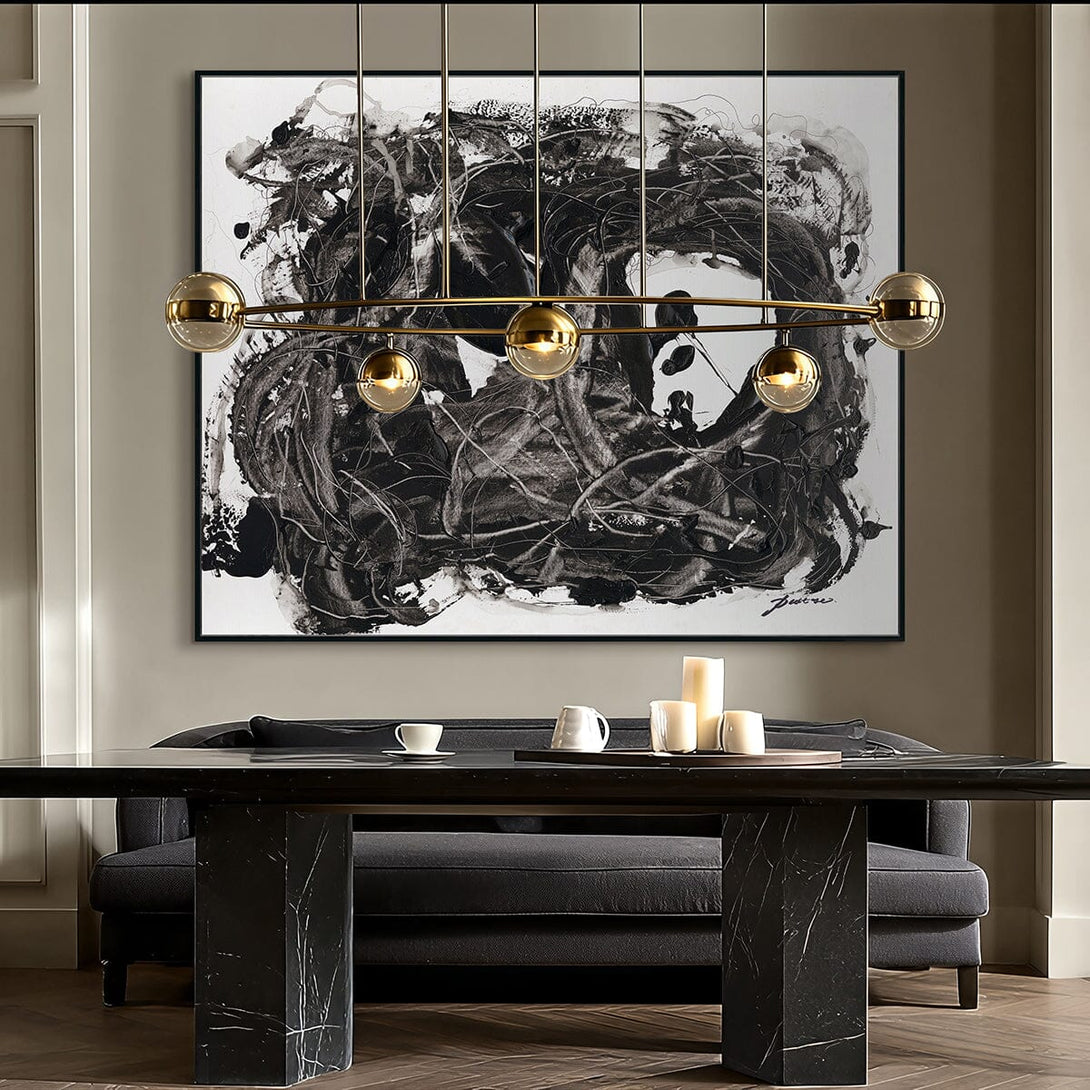 Ink Whirl - Black and White Abstract Motion #M5512 Painting artwepaint 