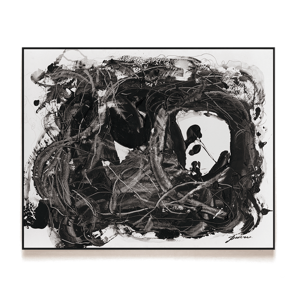 Ink Whirl - Black and White Abstract Motion #M5512 Painting artwepaint 