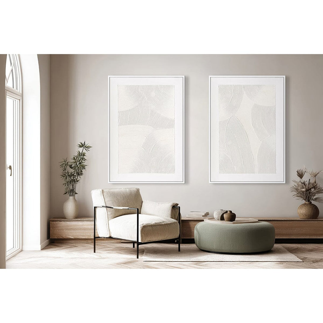 Intersecting Whites - Minimalist Line Texture#M4630 Painting artwepaint 
