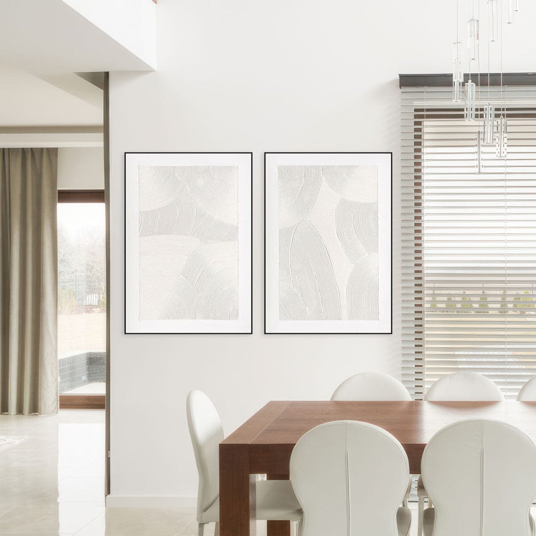 Intersecting Whites - Minimalist Line Texture#M4630 Painting artwepaint 