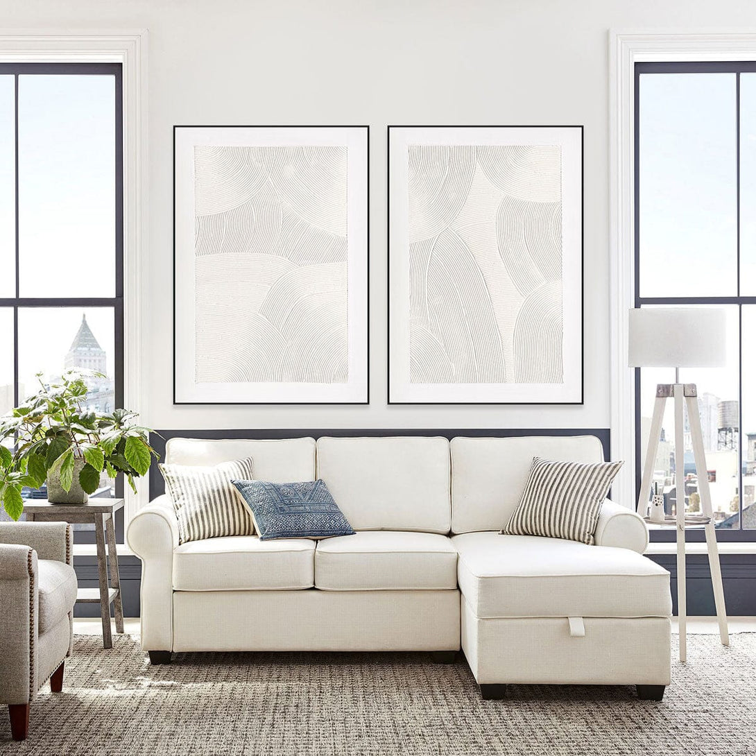 Intersecting Whites - Minimalist Line Texture#M4630 Painting artwepaint 