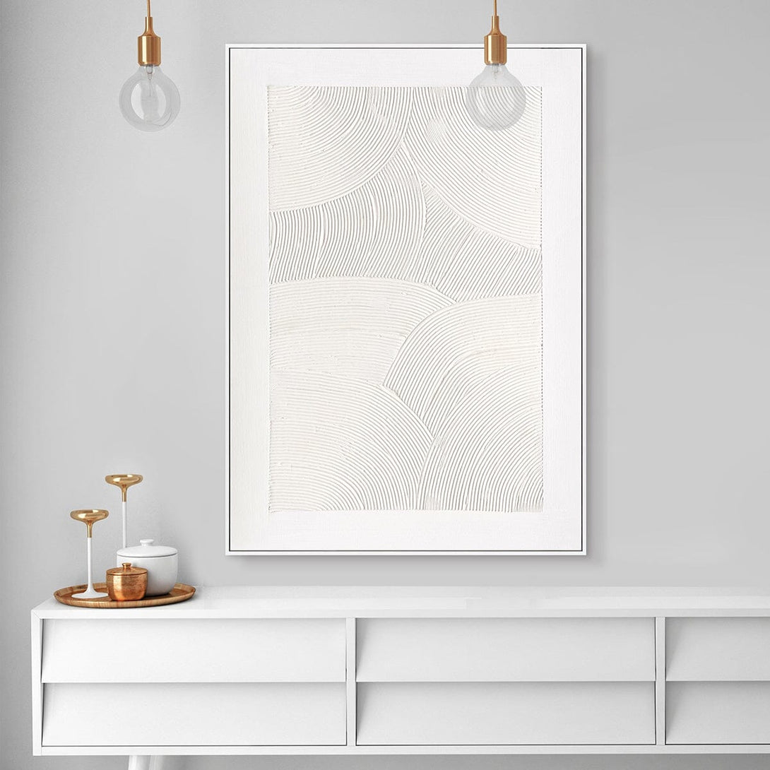 Intersecting Whites - Minimalist Line Texture#M4630 Painting artwepaint 