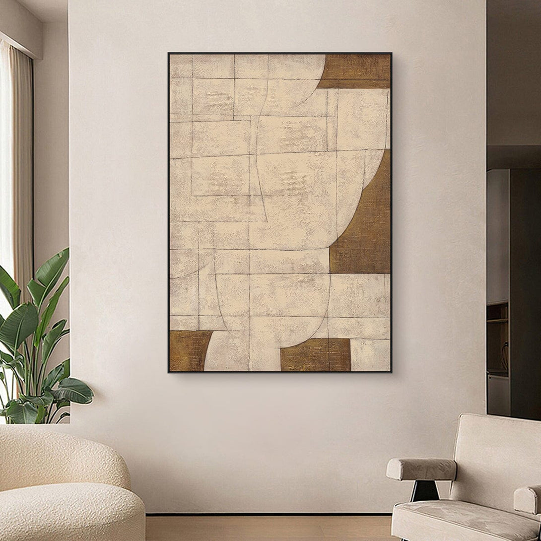 Interwoven Serenity - Geometric Texture Art #R2546 Painting artwepaint 