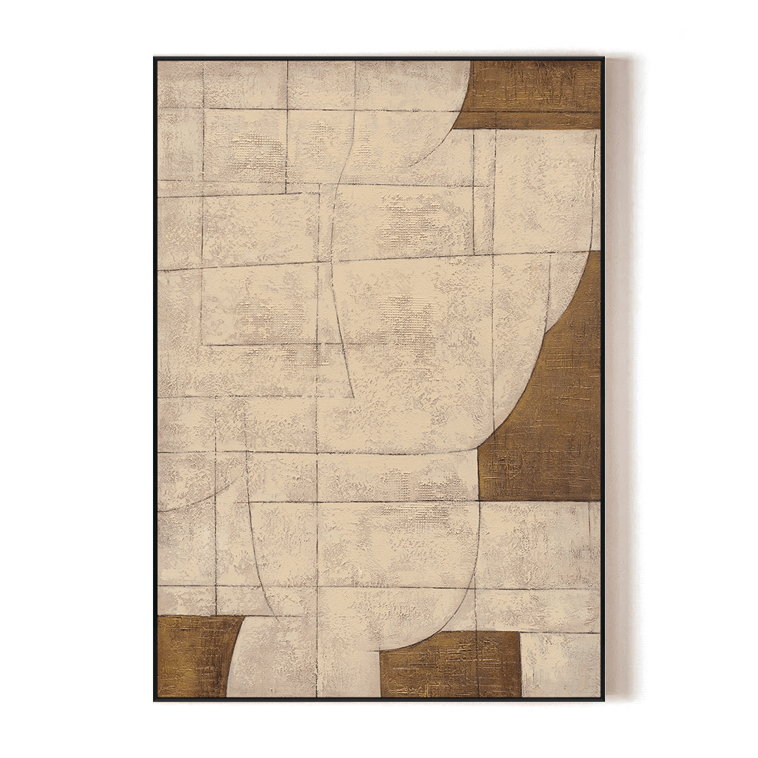 Interwoven Serenity - Geometric Texture Art #R2546 Painting artwepaint 