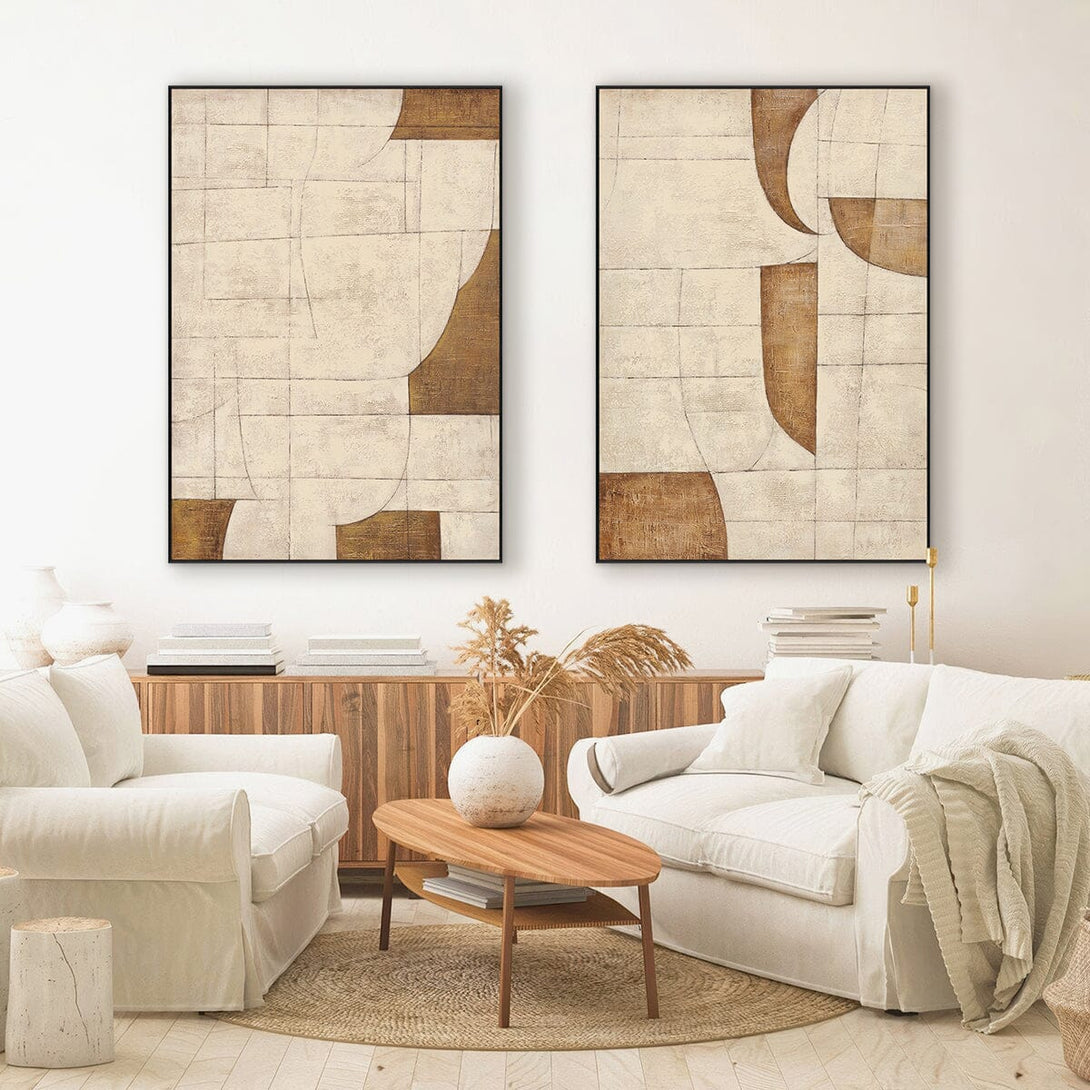 Interwoven Serenity - Geometric Texture Art #R2546 Painting artwepaint 