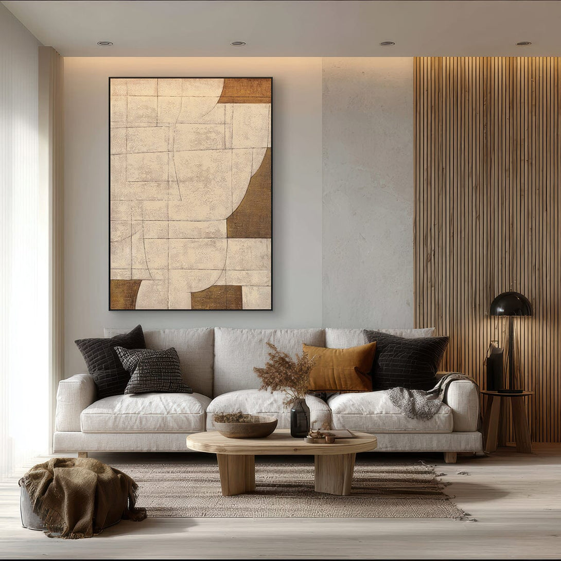 Interwoven Serenity - Geometric Texture Art #R2546 Painting artwepaint 