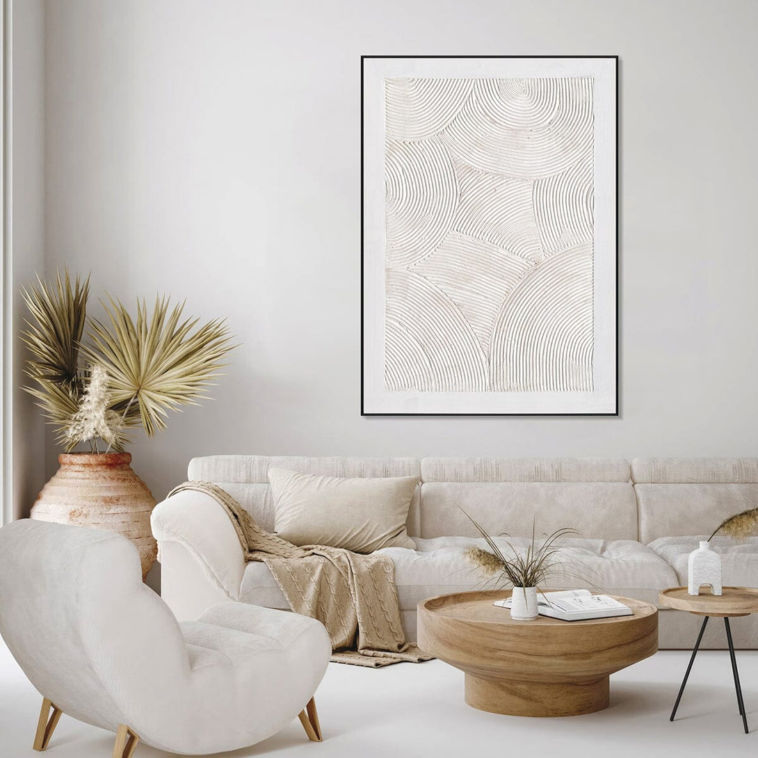 Interwoven Whites - Minimalist Textured Art#M4628 Painting artwepaint 
