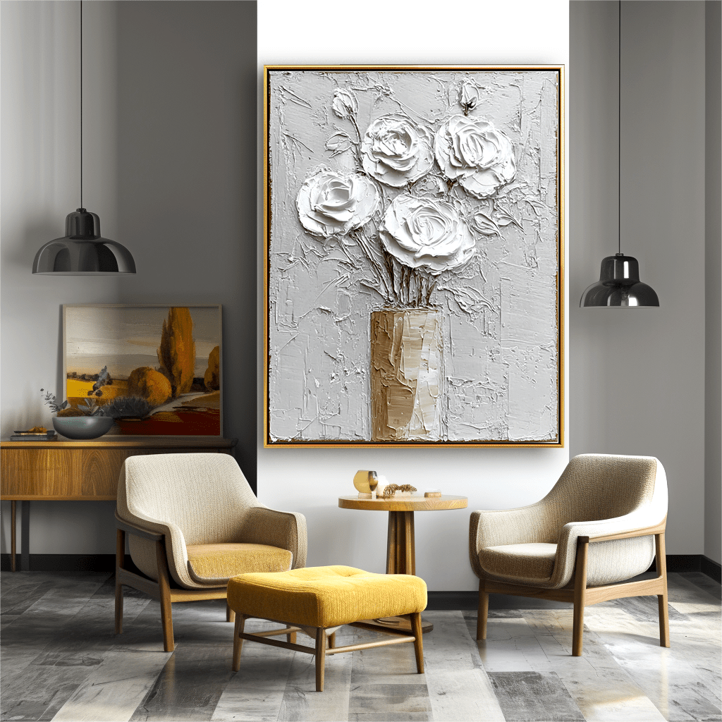 Ivory Bloom Floral Painting #93005 Painting artwepaint 