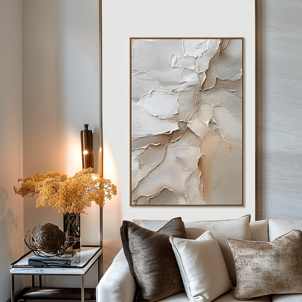 Ivory Layers – Neutral Textured Painting #43 Painting artwepaint 