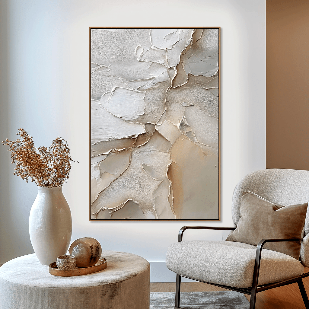 Ivory Layers – Neutral Textured Painting #43 Painting artwepaint 
