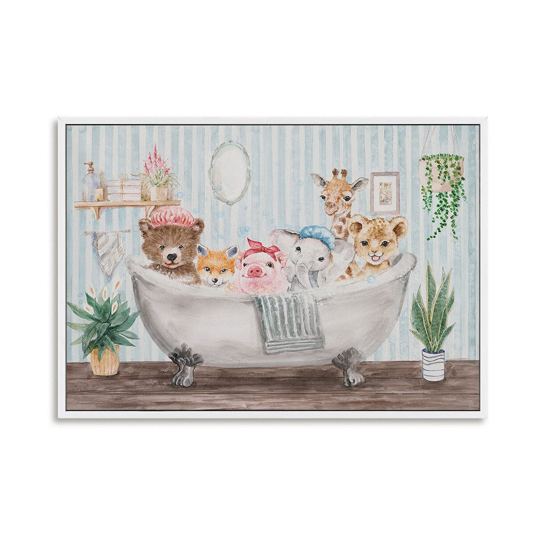 Joyful Bath Time - Animal Illustration #M3574 Painting artwepaint 