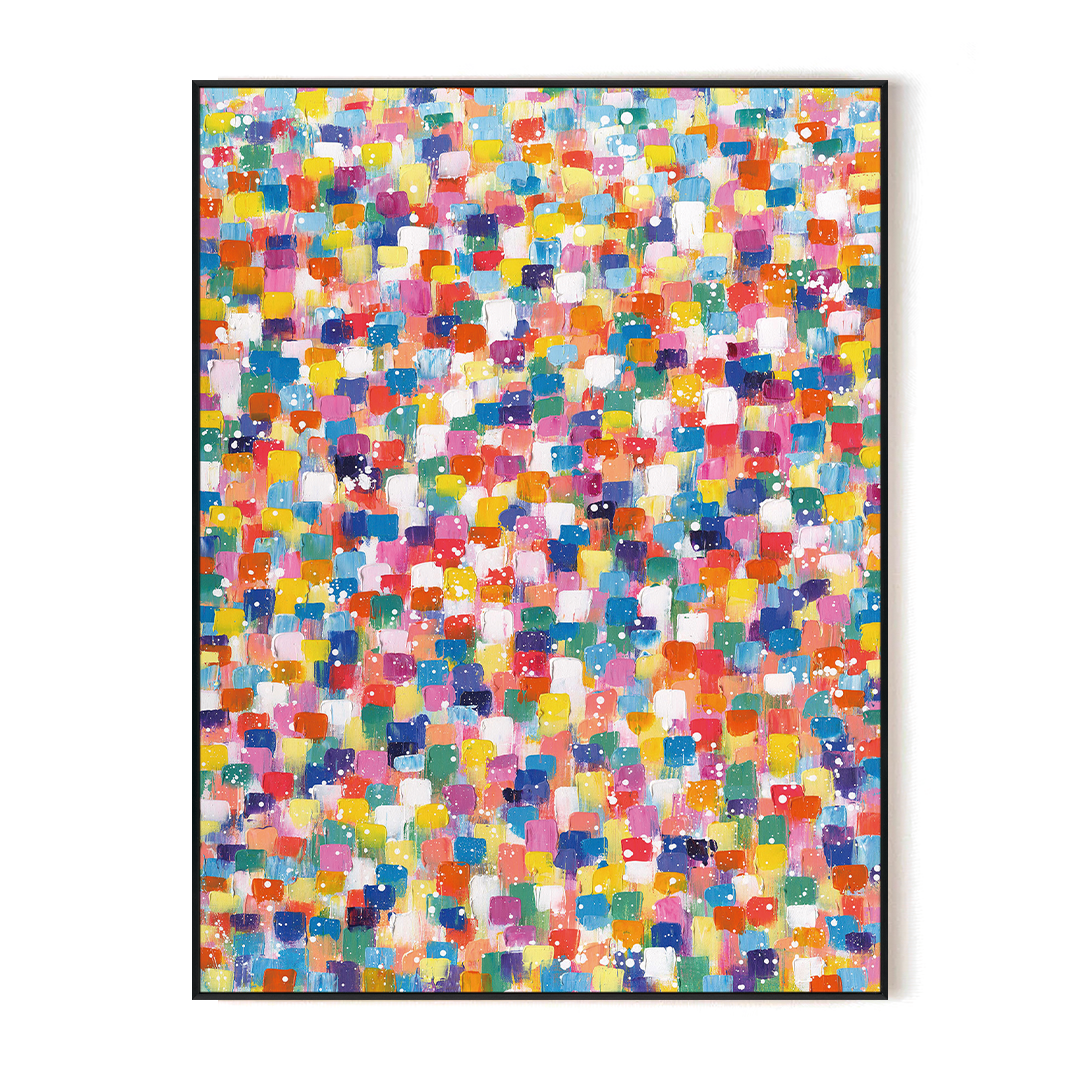 Joyful Mosaic-Colorful Abstract Blocks #J4142 Painting artwepaint 