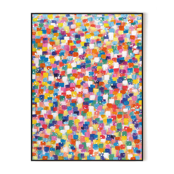 Joyful Mosaic-Colorful Abstract Blocks #J4142 Painting artwepaint 