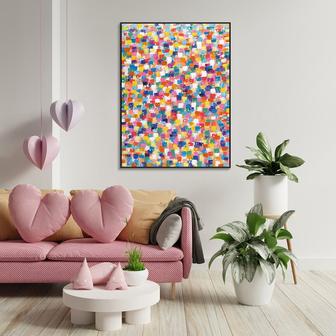 Joyful Mosaic-Colorful Abstract Blocks #J4142 Painting artwepaint 