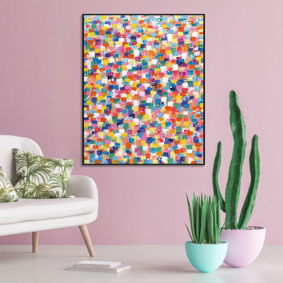 Joyful Mosaic-Colorful Abstract Blocks #J4142 Painting artwepaint 