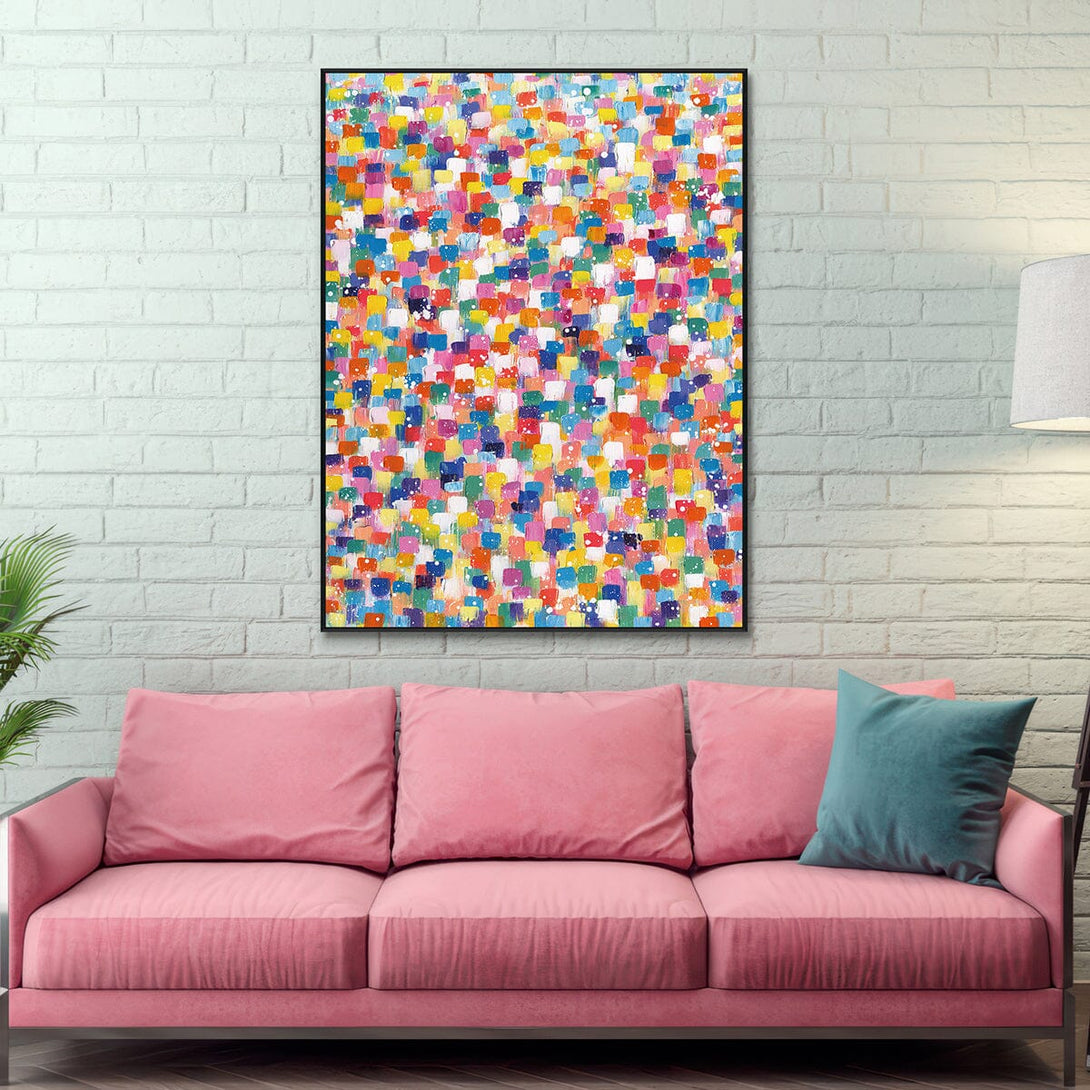 Joyful Mosaic-Colorful Abstract Blocks #J4142 Painting artwepaint 