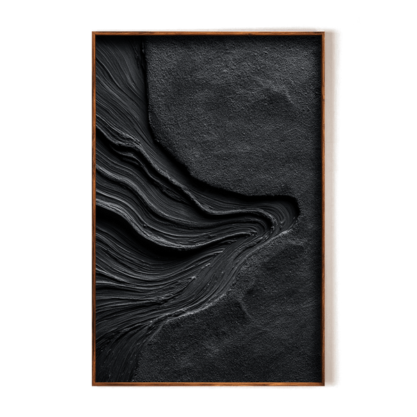 Lava Veins – Deep Black Textured Abstract Painting #awp69 Painting artwepaint 
