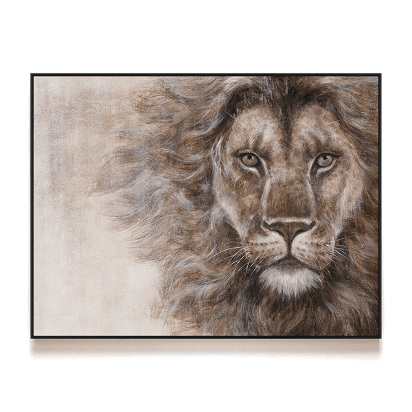Lion’s Gaze - Brown Realistic Animal Painting #M0634 Painting artwepaint 