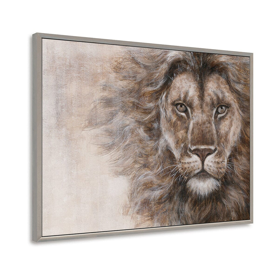 Lion’s Gaze - Brown Realistic Animal Painting #M0634 Painting artwepaint 