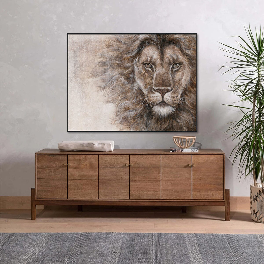 Lion’s Gaze - Brown Realistic Animal Painting #M0634 Painting artwepaint 