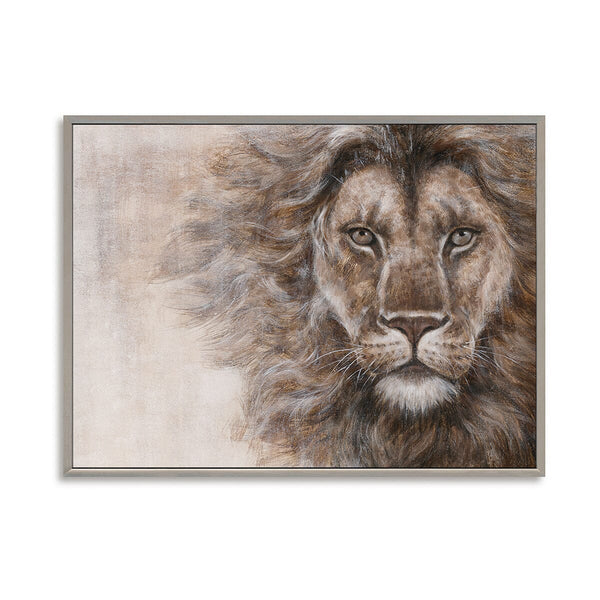 Lion’s Gaze - Brown Realistic Animal Painting #M0634 Painting artwepaint 