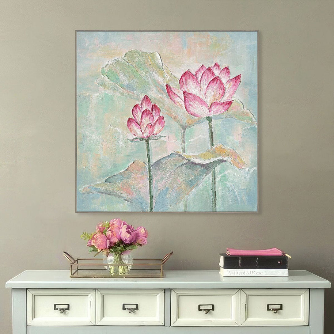 Lotus Serenity - Pastel Relief Painting#L0664 Painting artwepaint 