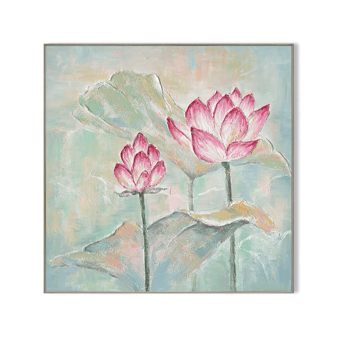 Lotus Serenity - Pastel Relief Painting#L0664 Painting artwepaint 