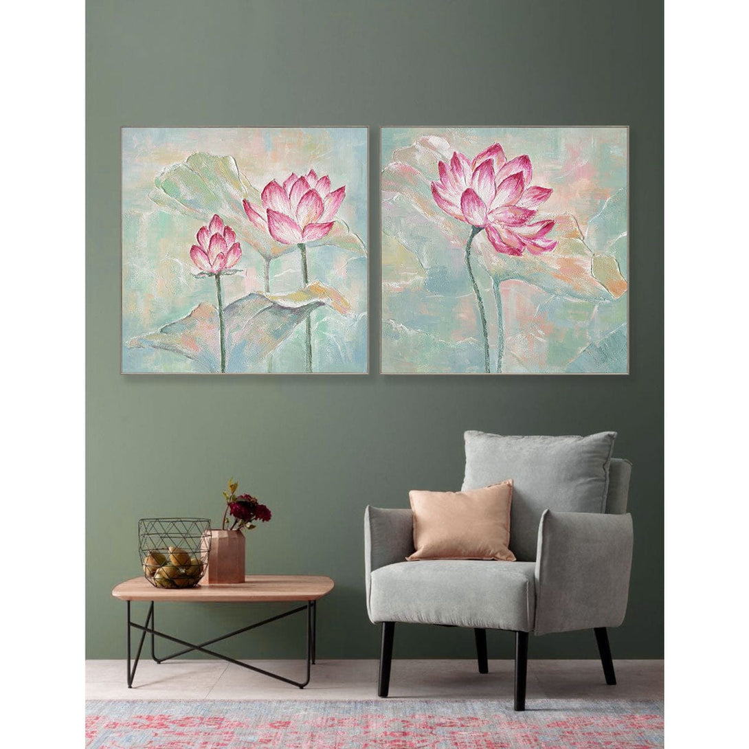 Lotus Serenity - Pastel Relief Painting#L0664 Painting artwepaint 