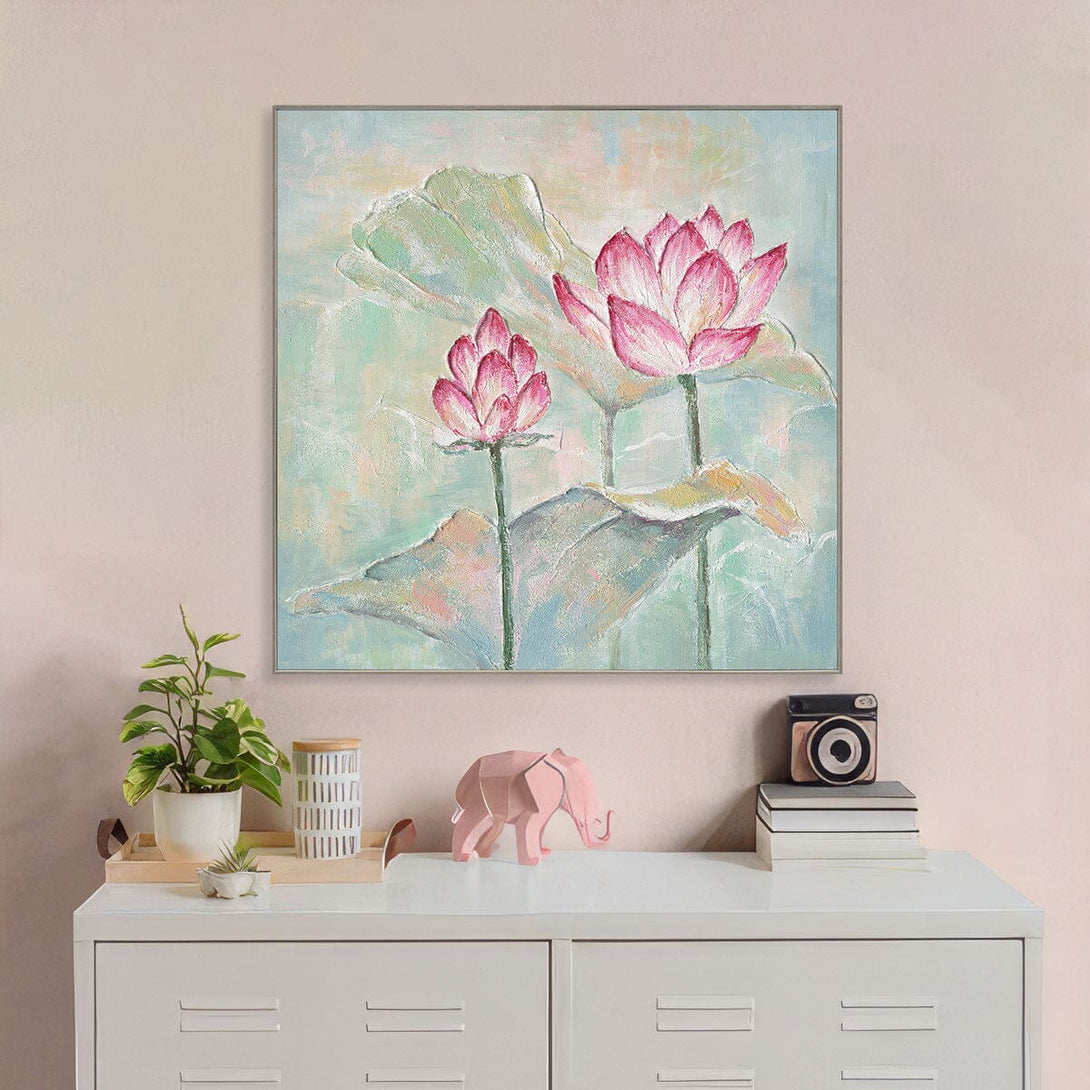 Lotus Serenity - Pastel Relief Painting#L0664 Painting artwepaint 