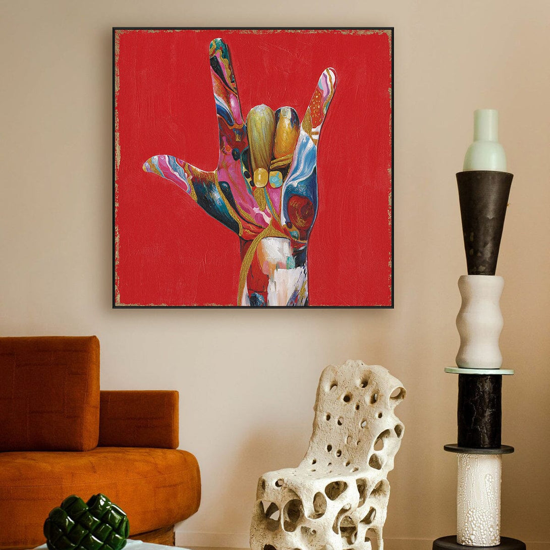 Love Gesture – Colorful Hand Abstract Painting #I2700 Painting artwepaint 