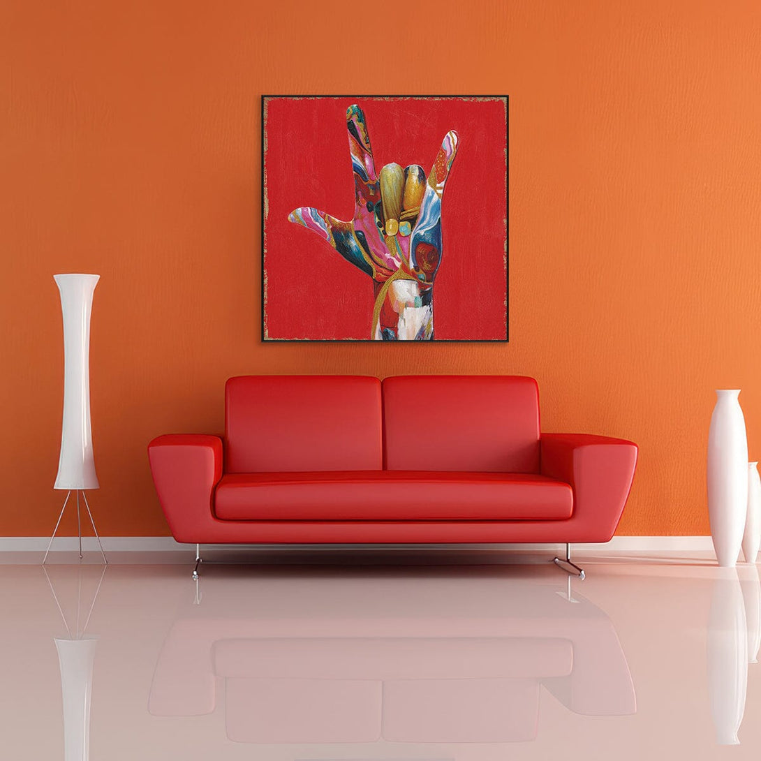 Love Gesture – Colorful Hand Abstract Painting #I2700 Painting artwepaint 