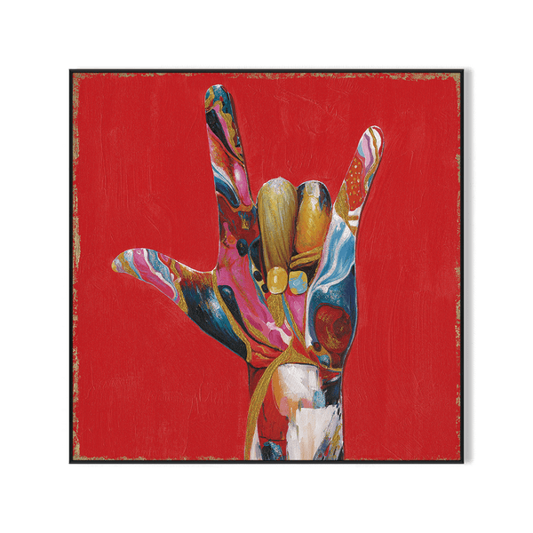 Love Gesture – Colorful Hand Abstract Painting #I2700 Painting artwepaint 