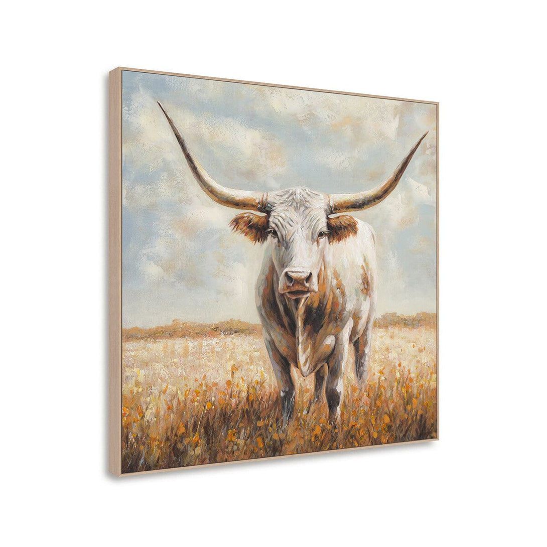 Majestic Longhorn-Realistic Bull Painting #P2861 Painting artwepaint 