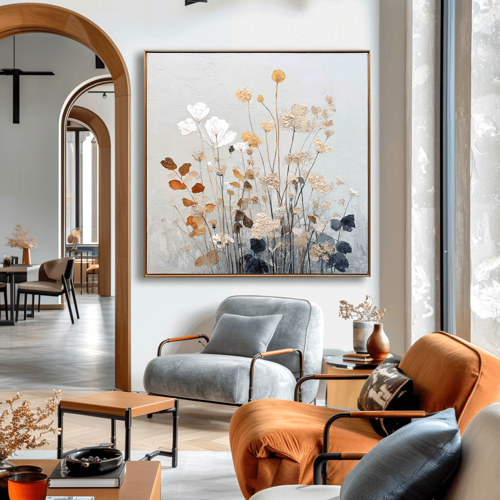 Meadow Glow - Botanical Wall Painting #61 Painting artwepaint 