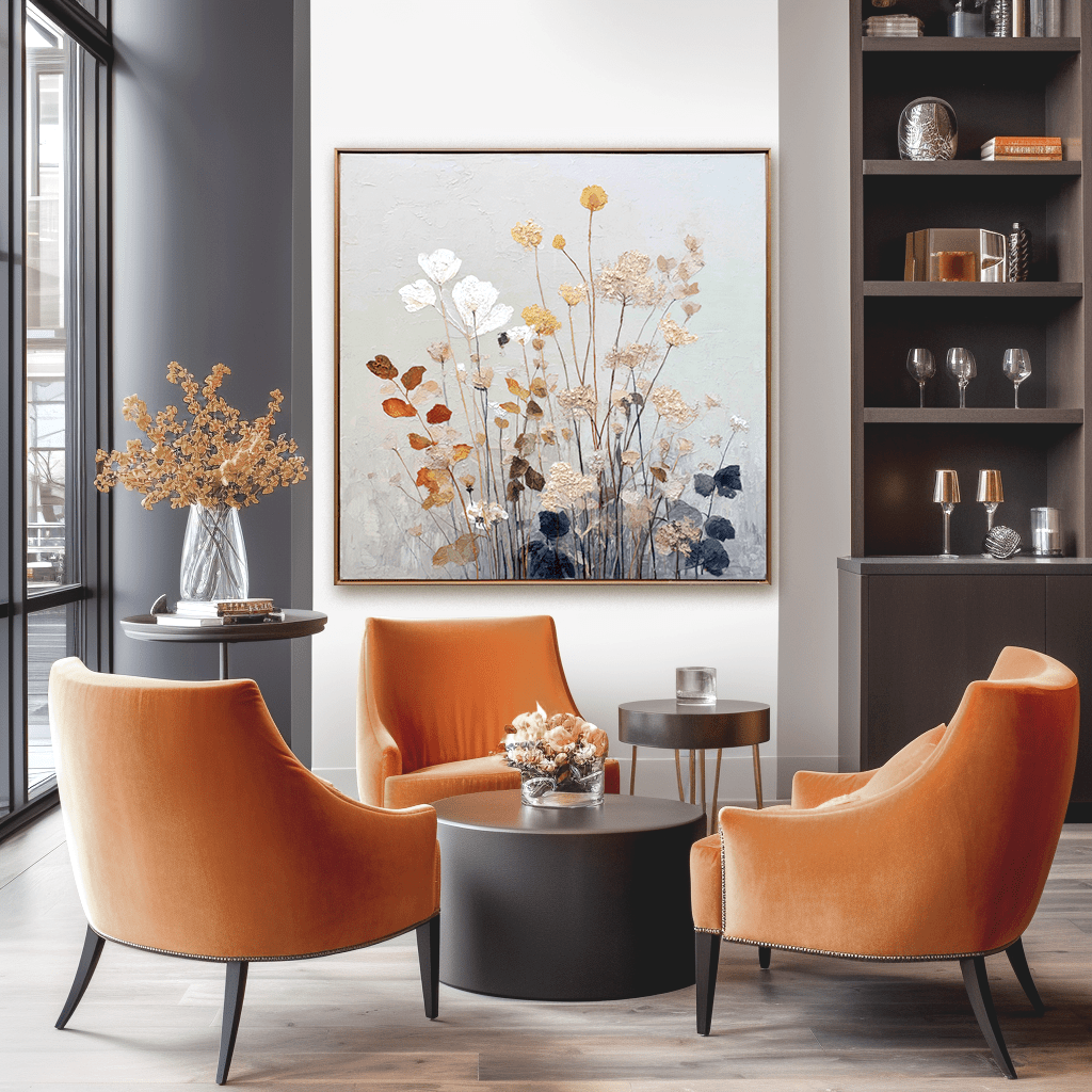 Meadow Glow - Botanical Wall Painting #61 Painting artwepaint 