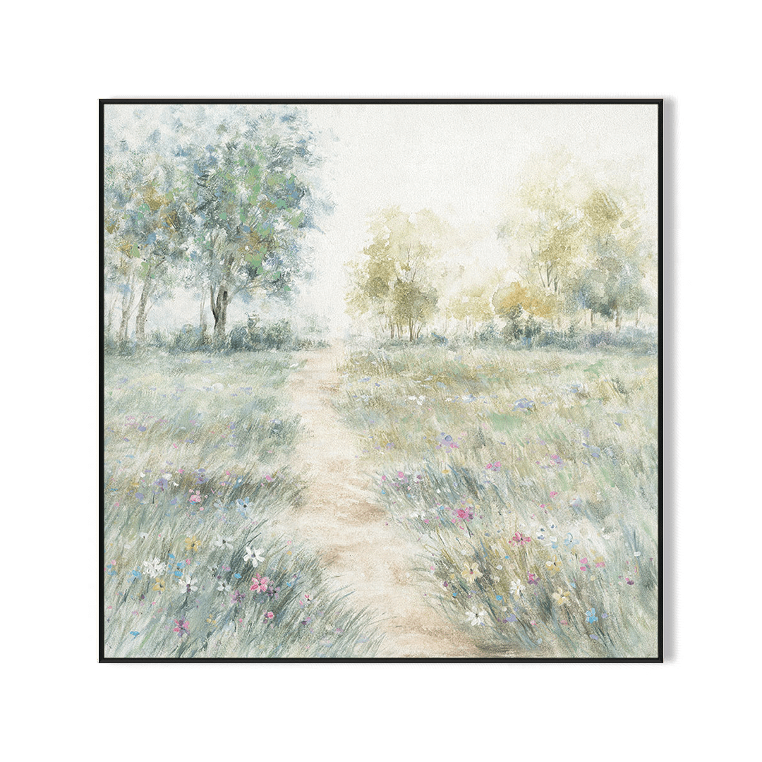 Meadow Path – Landscape with Flowers Painting #K4656 Painting artwepaint 
