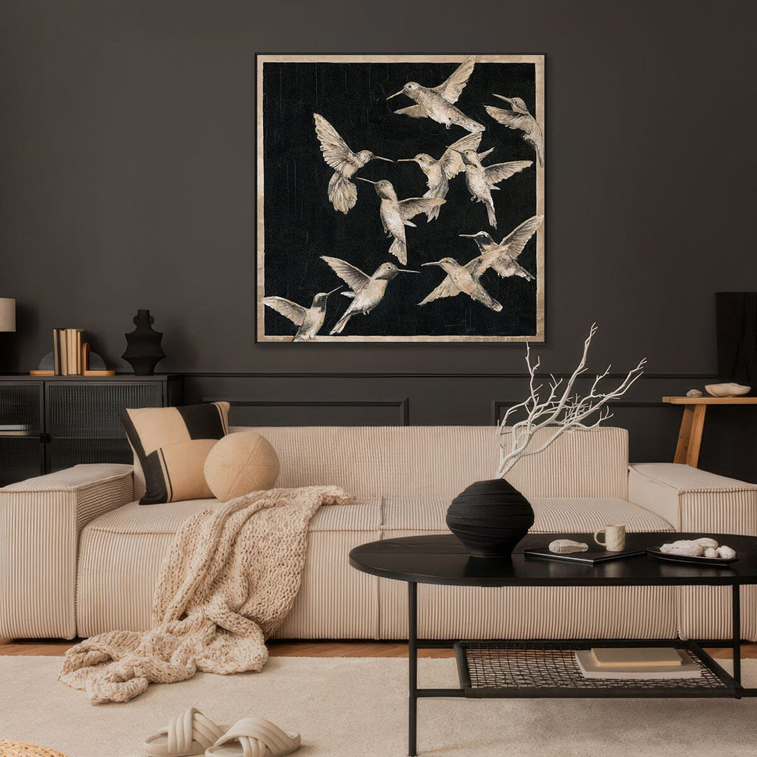 Midnight Flight – Hummingbird Abstract Painting#J3556 Painting artwepaint 