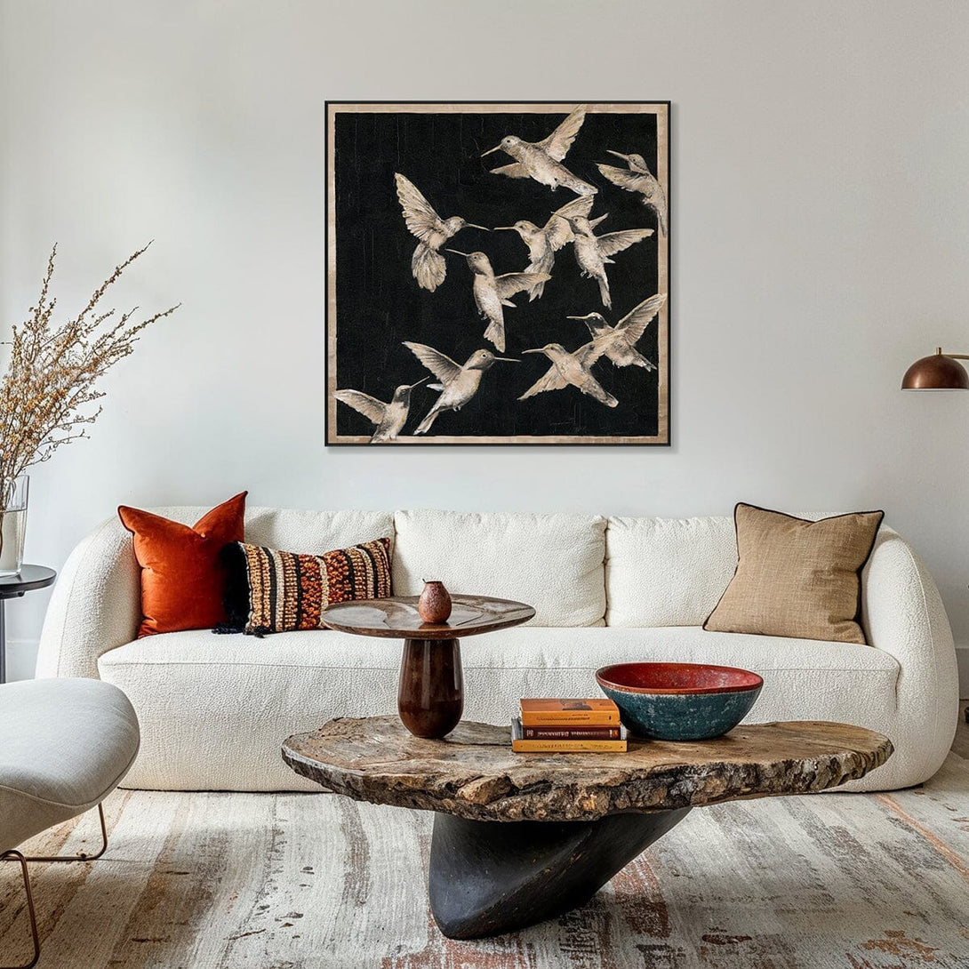 Midnight Flight – Hummingbird Abstract Painting#J3556 Painting artwepaint 