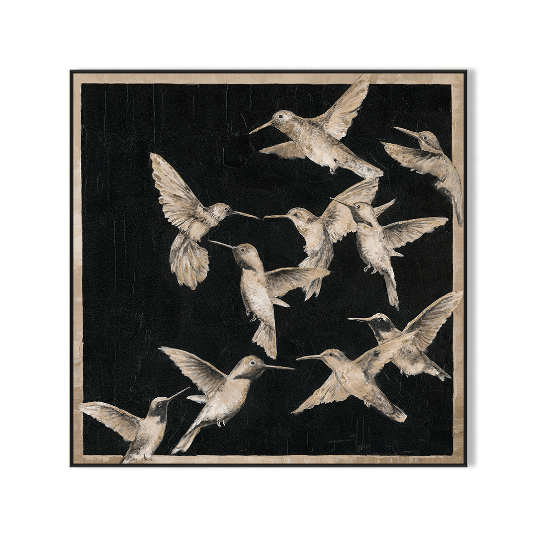 Midnight Flight – Hummingbird Abstract Painting#J3556 Painting artwepaint 