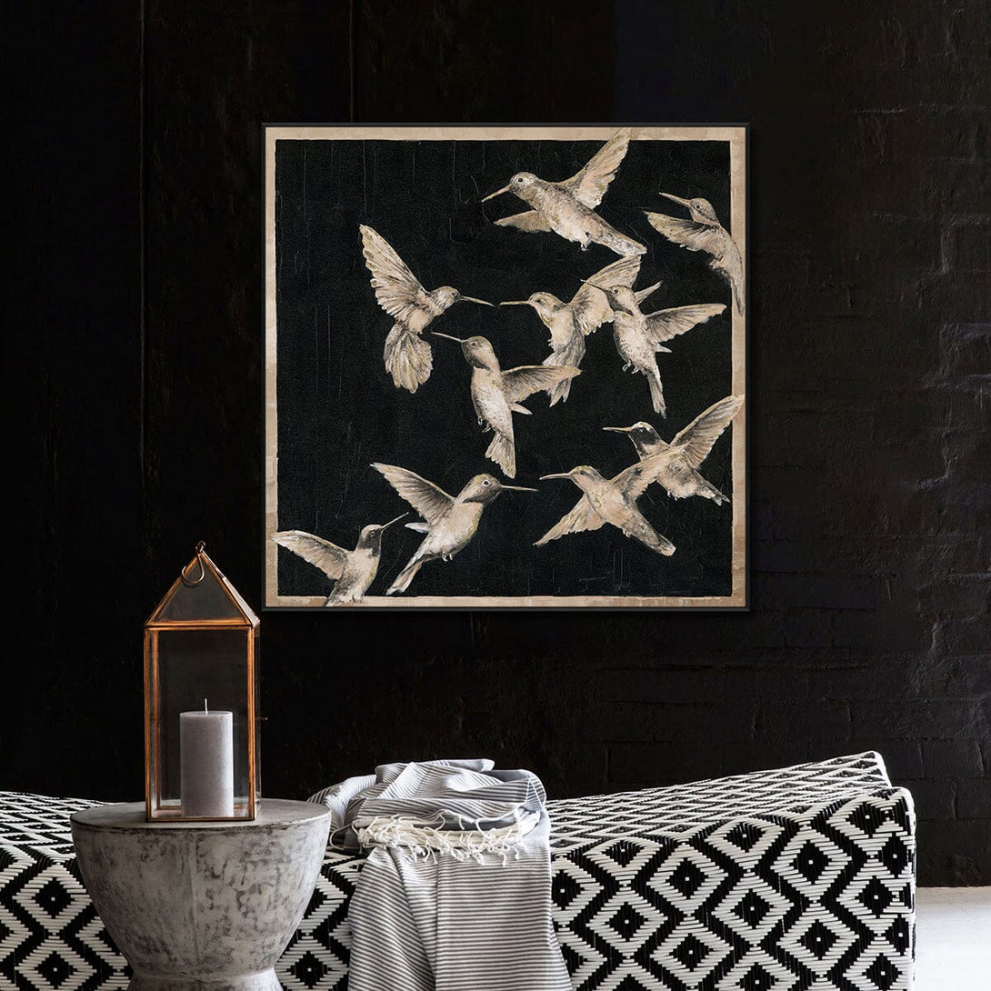 Midnight Flight – Hummingbird Abstract Painting#J3556 Painting artwepaint 