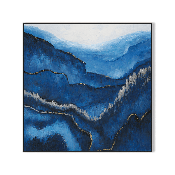 Midnight Flow-Blue Abstract Layers #I4286 Painting artwepaint 