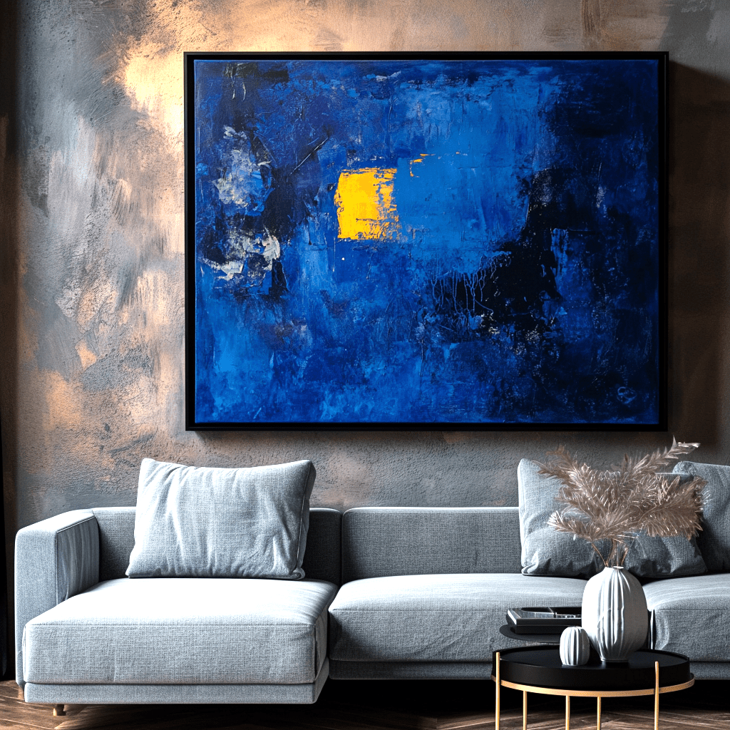 Midnight Glow – Blue Abstract Painting #82 Painting artwepaint 
