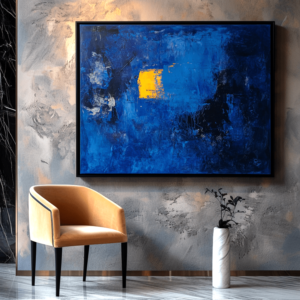 Midnight Glow – Blue Abstract Painting #82 Painting artwepaint 