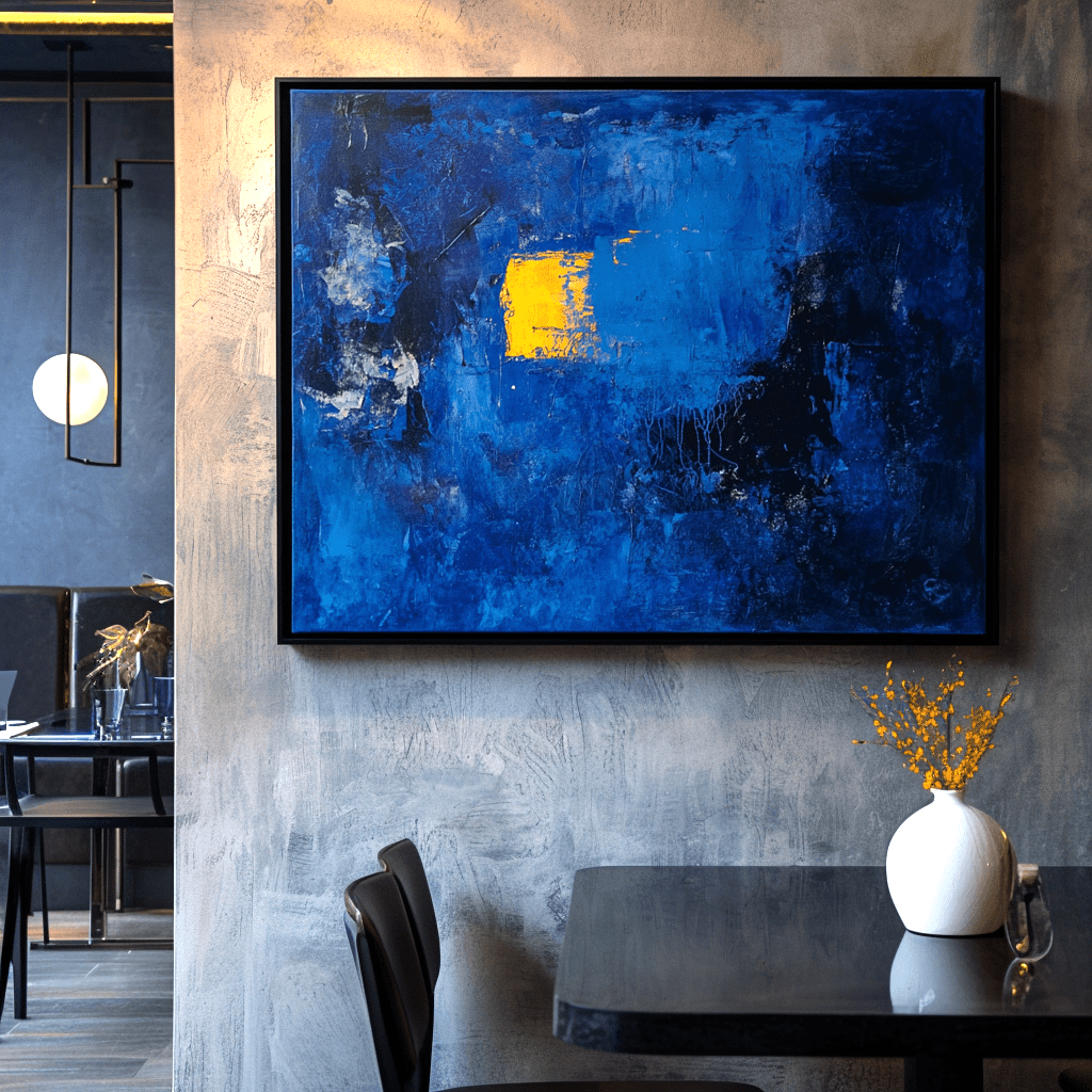 Midnight Glow – Blue Abstract Painting #82 Painting artwepaint 