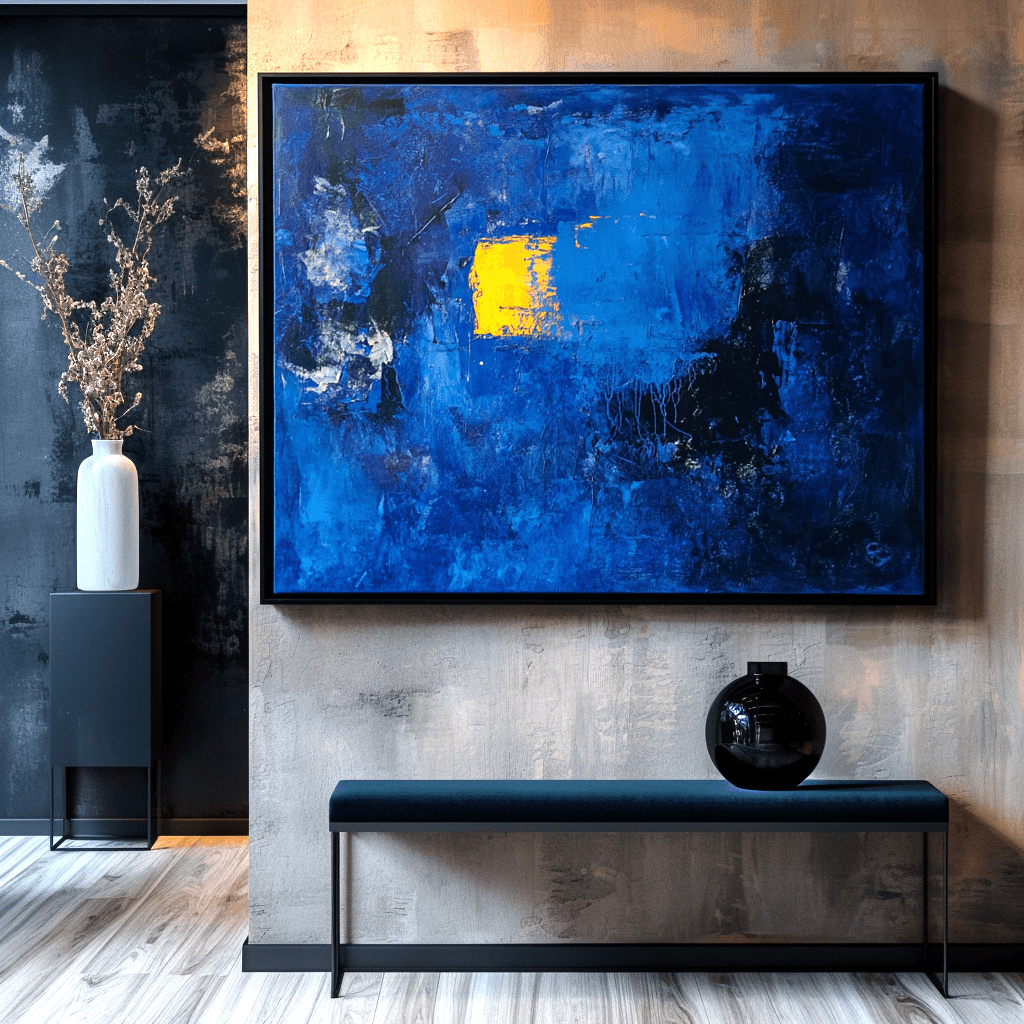 Midnight Glow – Blue Abstract Painting #82 Painting artwepaint 