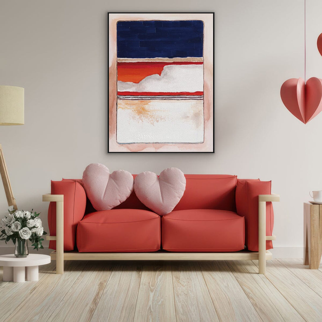 Midnight Layers-Blue & Red Abstract #I1711 Painting artwepaint 