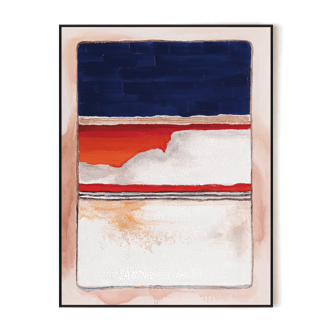 Midnight Layers-Blue & Red Abstract #I1711 Painting artwepaint 